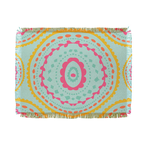 Allyson Johnson Blue Medallion Throw Blanket