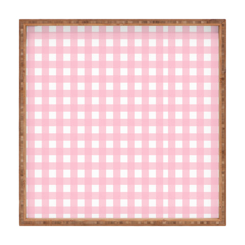 Allyson Johnson Blush Check Square Tray