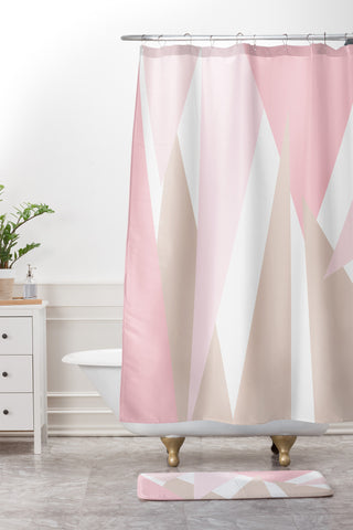 Allyson Johnson Blush Mod Shower Curtain And Mat
