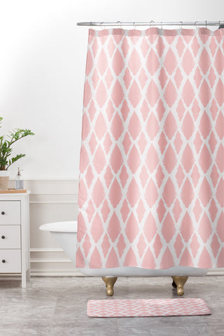 Allyson Johnson Blushed iKat Shower Curtain And Mat
