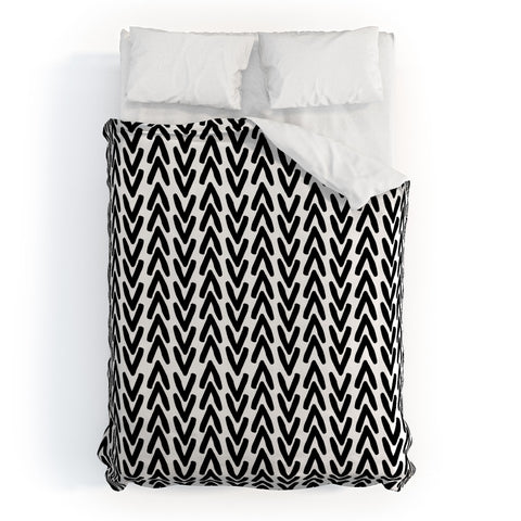 Allyson Johnson Bohemian Arrows Black Duvet Cover