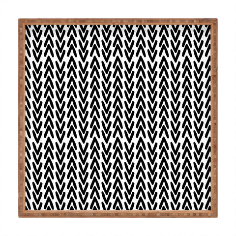 Allyson Johnson Bohemian Arrows Black Square Tray