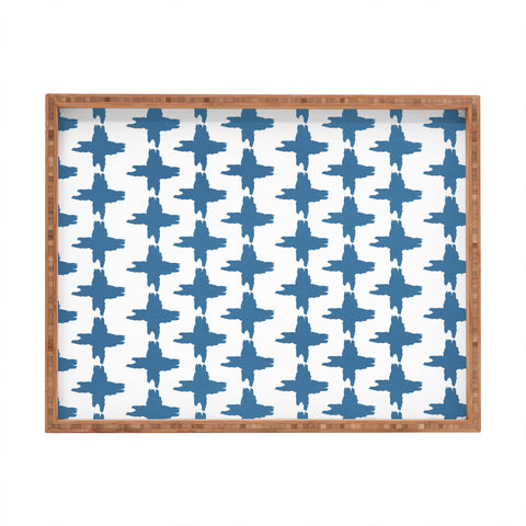 Allyson Johnson Bohemian Indigo ikat 2 Rectangular Tray