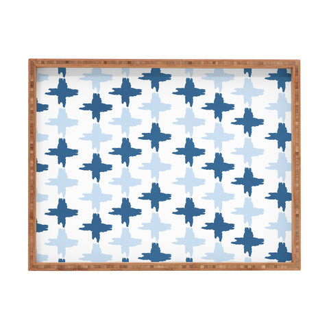 Allyson Johnson Bohemian Indigo iKat 3 Rectangular Tray