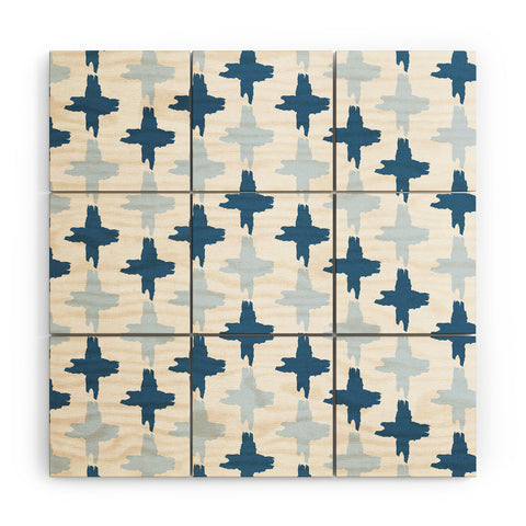 Allyson Johnson Bohemian Indigo iKat 3 Wood Wall Mural