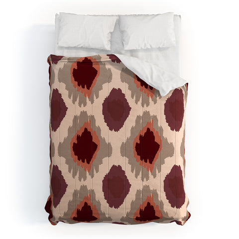 Allyson Johnson Bohemian Marsala ikat Comforter