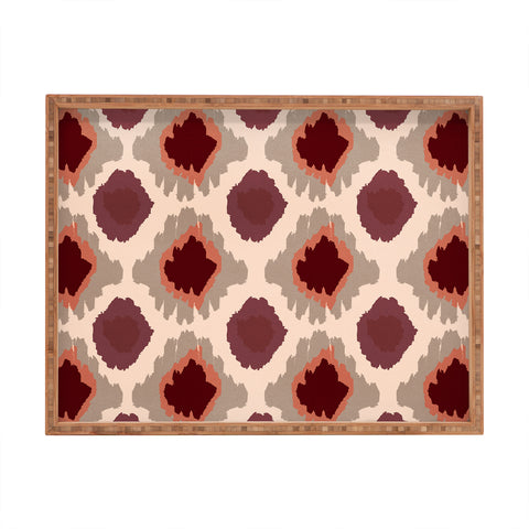 Allyson Johnson Bohemian Marsala ikat Rectangular Tray