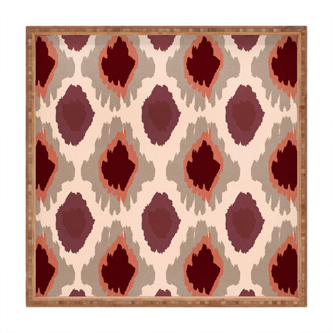 Allyson Johnson Bohemian Marsala ikat Square Tray