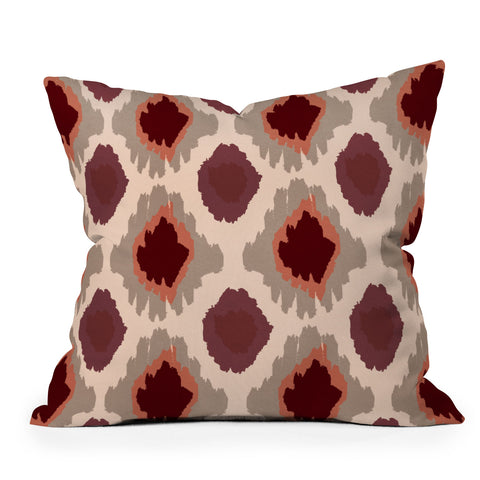 Allyson Johnson Bohemian Marsala ikat Throw Pillow