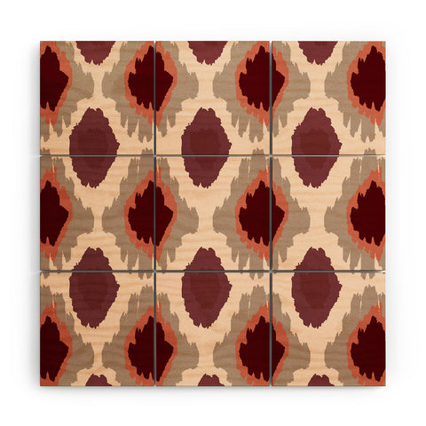 Allyson Johnson Bohemian Marsala ikat Wood Wall Mural