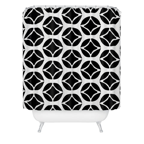 Allyson Johnson Bohemian Mod Black Shower Curtain