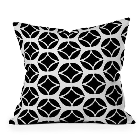 Allyson Johnson Bohemian Mod Black Throw Pillow