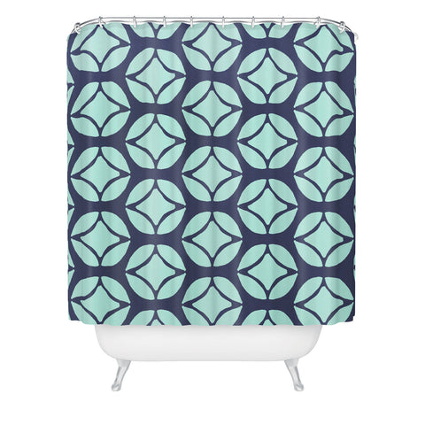 Allyson Johnson Bohemian Mod Blue Shower Curtain