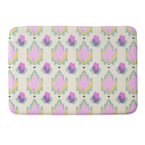 Allyson Johnson Bohemian Purple ikat 2 Memory Foam Bath Mat