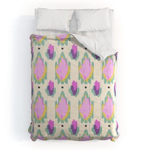 Allyson Johnson Bohemian Purple ikat 2 Comforter