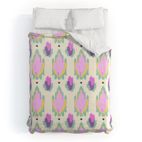 Allyson Johnson Bohemian Purple ikat 2 Duvet Cover