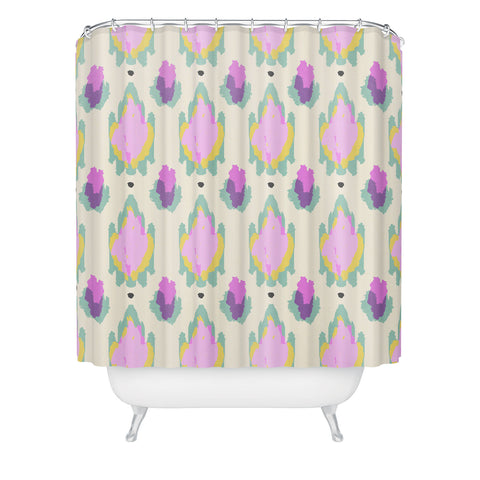 Allyson Johnson Bohemian Purple ikat 2 Shower Curtain