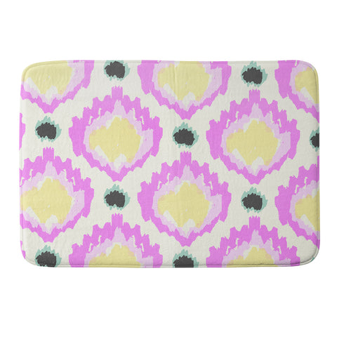 Allyson Johnson Bohemian Purple ikat Memory Foam Bath Mat
