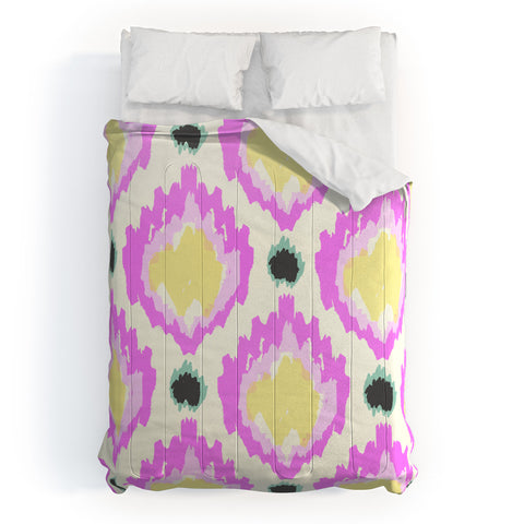 Allyson Johnson Bohemian Purple ikat Comforter