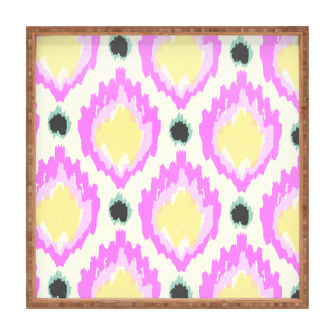 Allyson Johnson Bohemian Purple ikat Square Tray