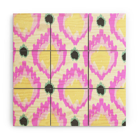 Allyson Johnson Bohemian Purple ikat Wood Wall Mural