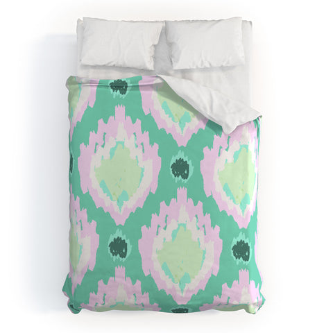 Allyson Johnson Bohemian Teal iKat Duvet Cover