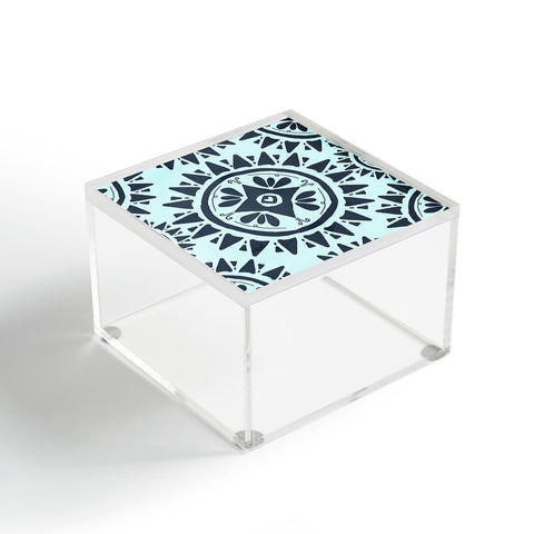 Allyson Johnson Boho Medallion Navy Acrylic Box