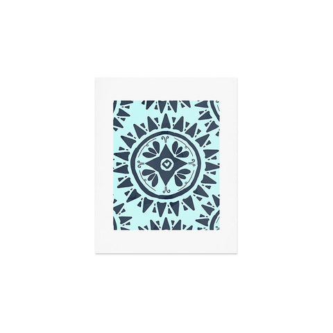 Allyson Johnson Boho Medallion Navy Art Print