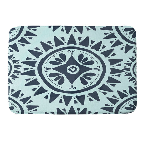 Allyson Johnson Boho Medallion Navy Memory Foam Bath Mat