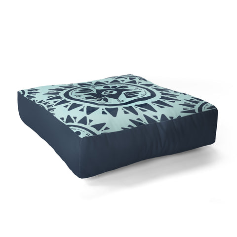 Allyson Johnson Boho Medallion Navy Floor Pillow Square