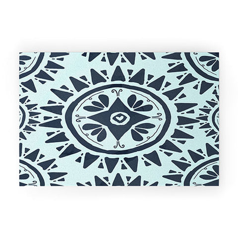Allyson Johnson Boho Medallion Navy Welcome Mat