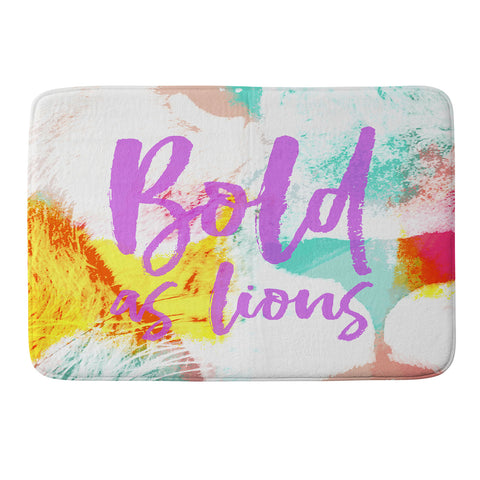 Allyson Johnson Bold As Lions Abstract Memory Foam Bath Mat