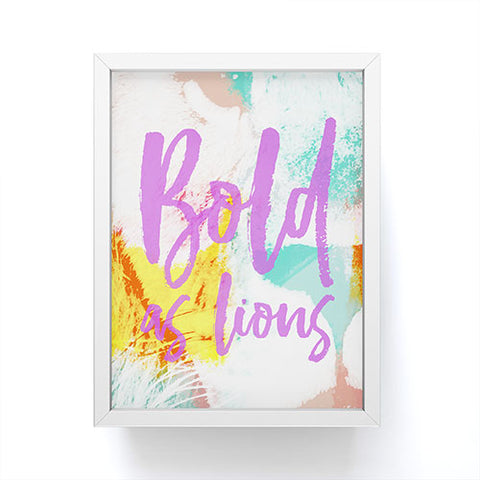 Allyson Johnson Bold As Lions Abstract Framed Mini Art Print
