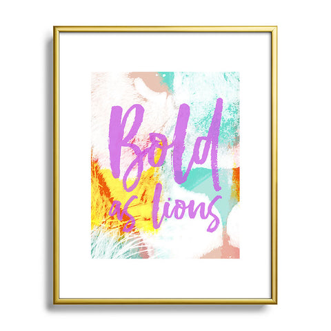 Allyson Johnson Bold As Lions Abstract Metal Framed Art Print