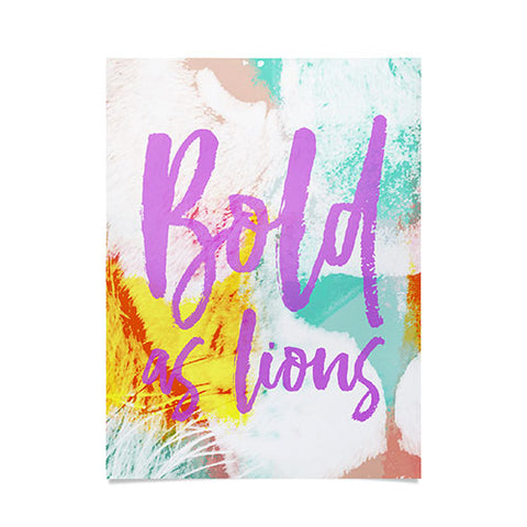 Allyson Johnson Bold As Lions Abstract Poster