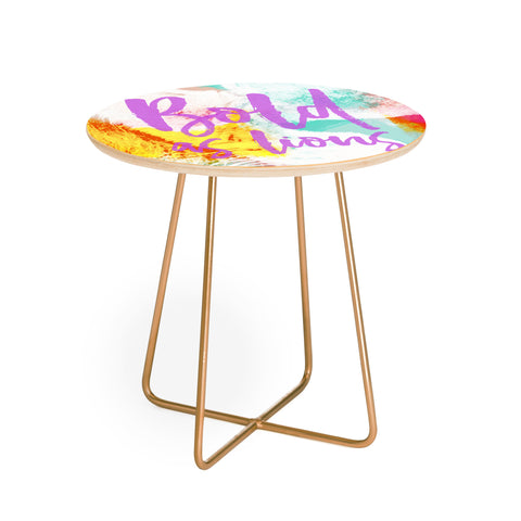 Allyson Johnson Bold As Lions Abstract Round Side Table