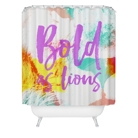Allyson Johnson Bold As Lions Abstract Shower Curtain
