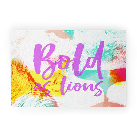 Allyson Johnson Bold As Lions Abstract Welcome Mat