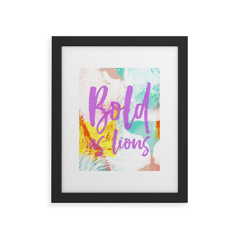 Allyson Johnson Bold As Lions Abstract Framed Art Print