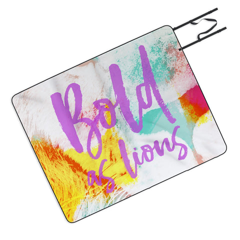 Allyson Johnson Bold As Lions Abstract Picnic Blanket