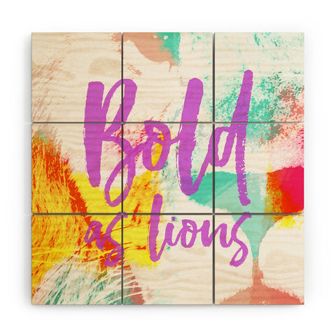 Allyson Johnson Bold As Lions Abstract Wood Wall Mural