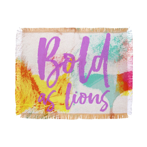 Allyson Johnson Bold As Lions Abstract Throw Blanket