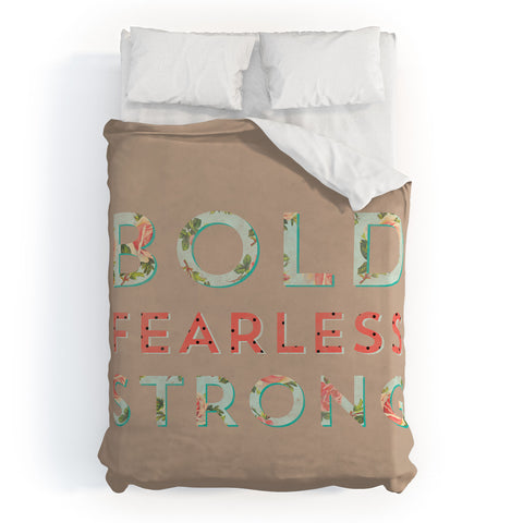Allyson Johnson Bold Fearless And Strong Duvet Cover
