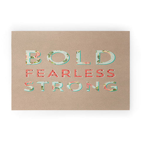 Allyson Johnson Bold Fearless And Strong Welcome Mat