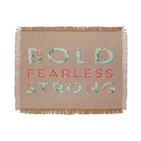 Allyson Johnson Bold Fearless And Strong Throw Blanket