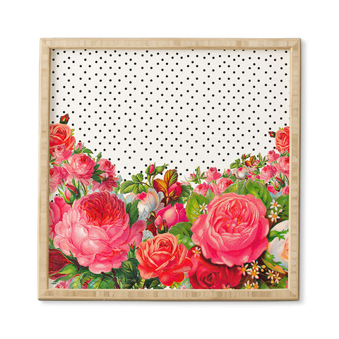 Allyson Johnson Bold Floral And Dots Framed Wall Art