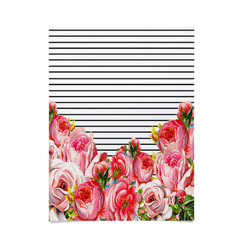 Allyson Johnson Bold Floral and stripes Poster
