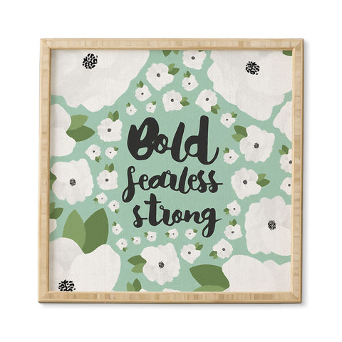 Allyson Johnson Bold Floral Mint Framed Wall Art