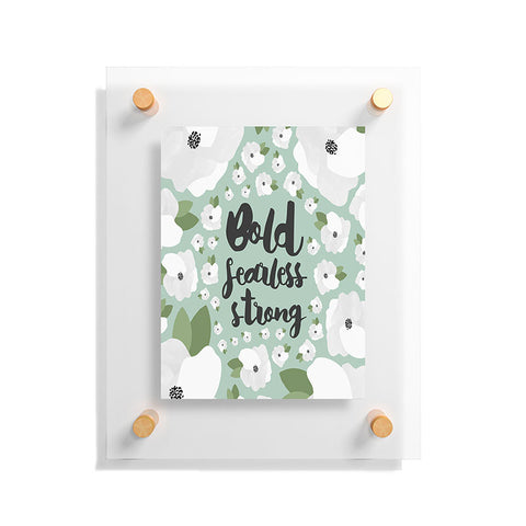Allyson Johnson Bold Floral Mint Floating Acrylic Print
