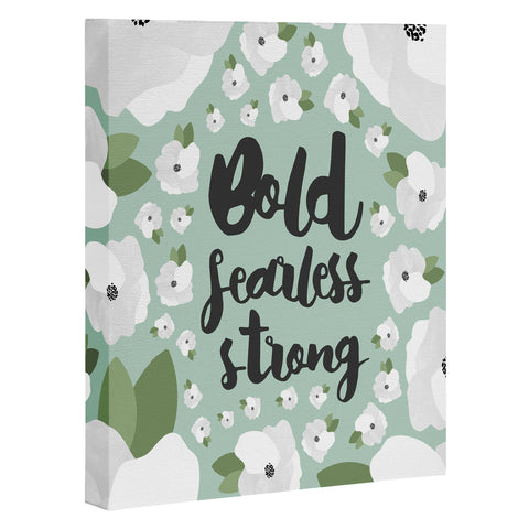 Allyson Johnson Bold Floral Mint Art Canvas